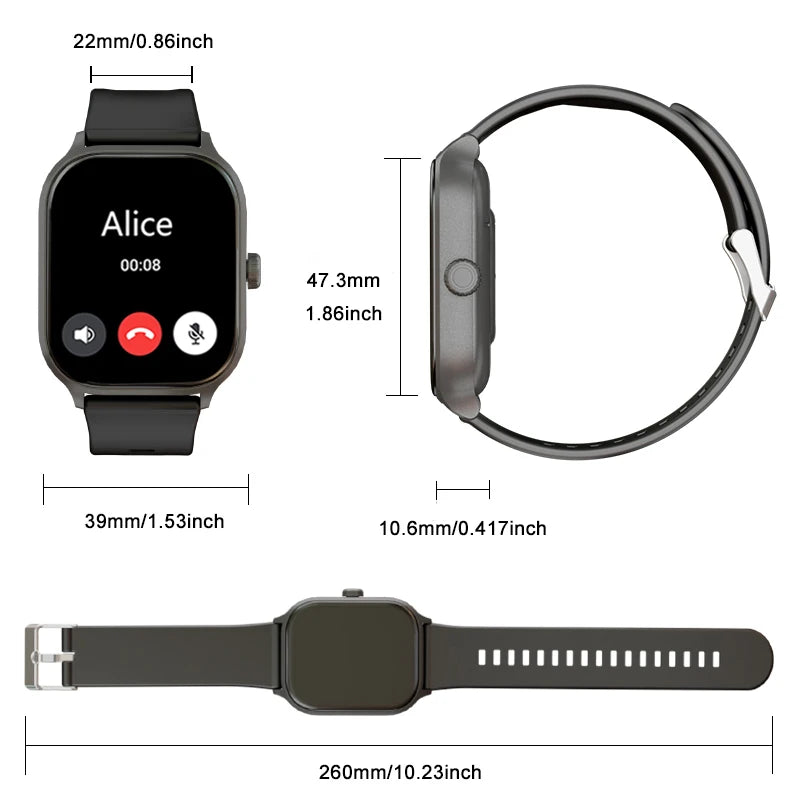 Smartwatch with Call & SMS Alerts